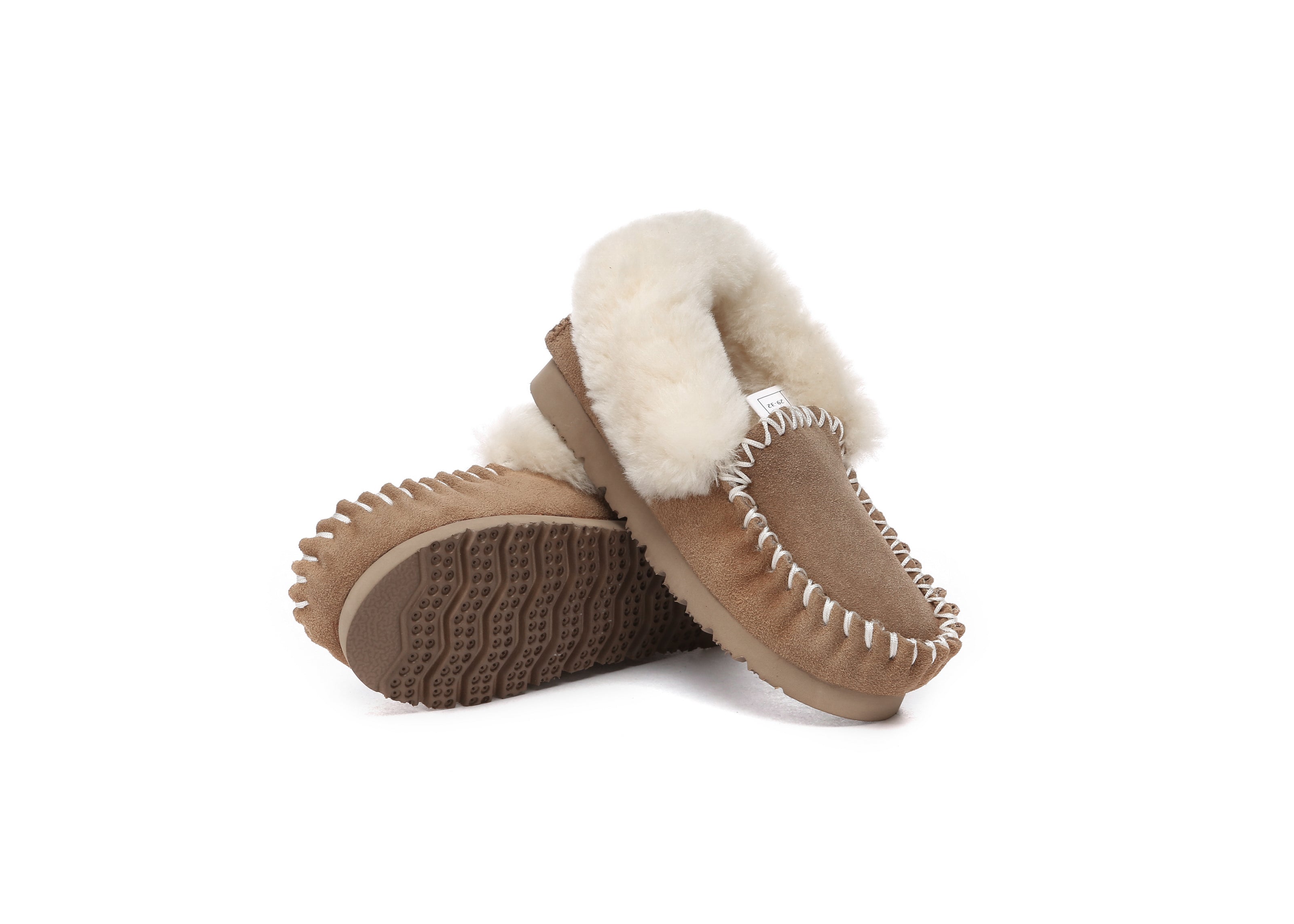 AUSTRALIAN SHEPHERD<sup>®</sup> Kids Wool Ankle Slippers Popo Moccasin