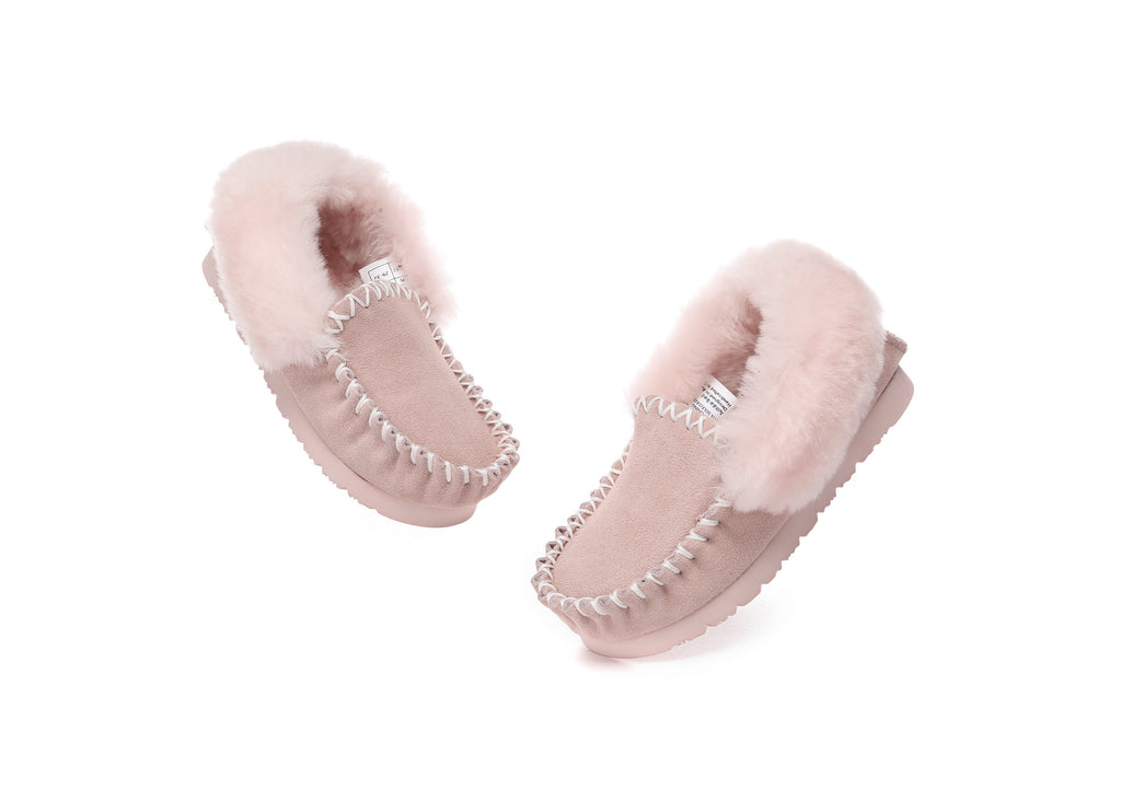 AUSTRALIAN SHEPHERD<sup>®</sup> Kids Wool Ankle Slippers Popo Moccasin