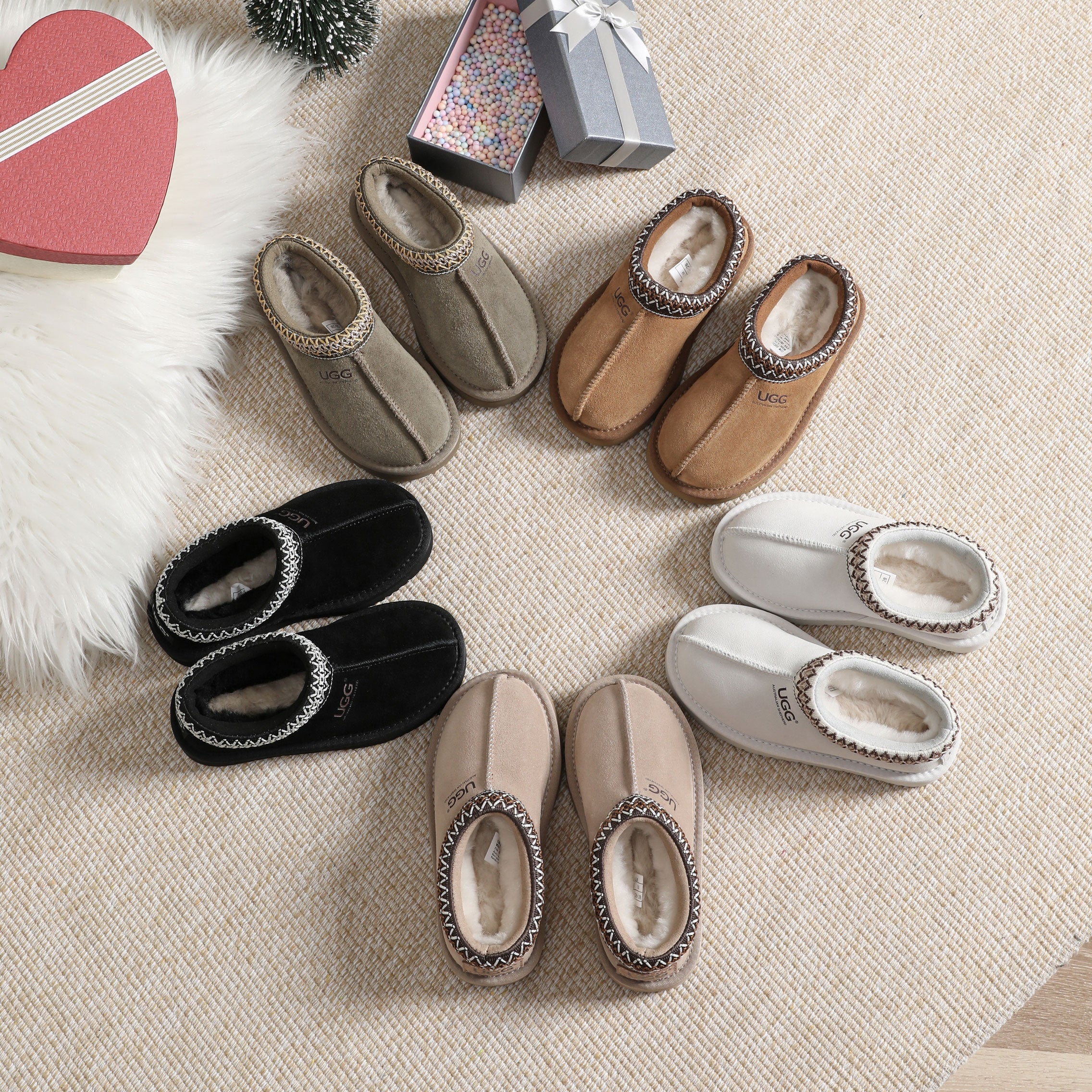 AUSTRALIAN SHEPHERD<sup>®</sup> Kids Sheepskin Wool Ankle Tazzy Slippers Hippie