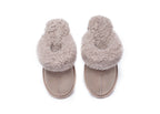 AUSTRALIAN SHEPHERD<sup>®</sup> Double Faced Sheepskin Wool Slippers Waffle Curly