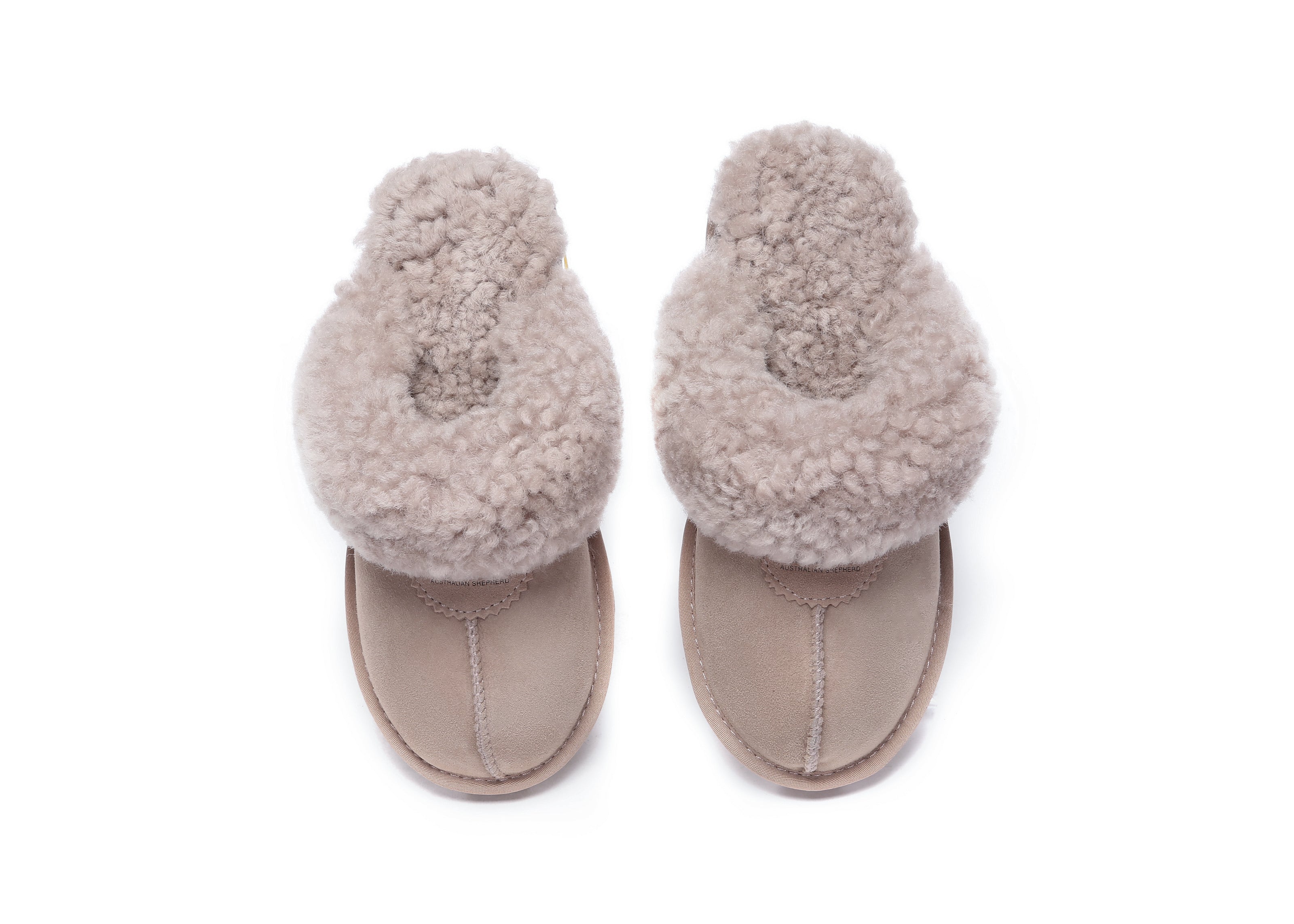AUSTRALIAN SHEPHERD<sup>®</sup> Double Faced Sheepskin Wool Slippers Waffle Curly