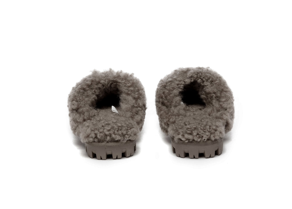 AUSTRALIAN SHEPHERD<sup>®</sup> Double Faced Sheepskin Wool Slippers Waffle Curly