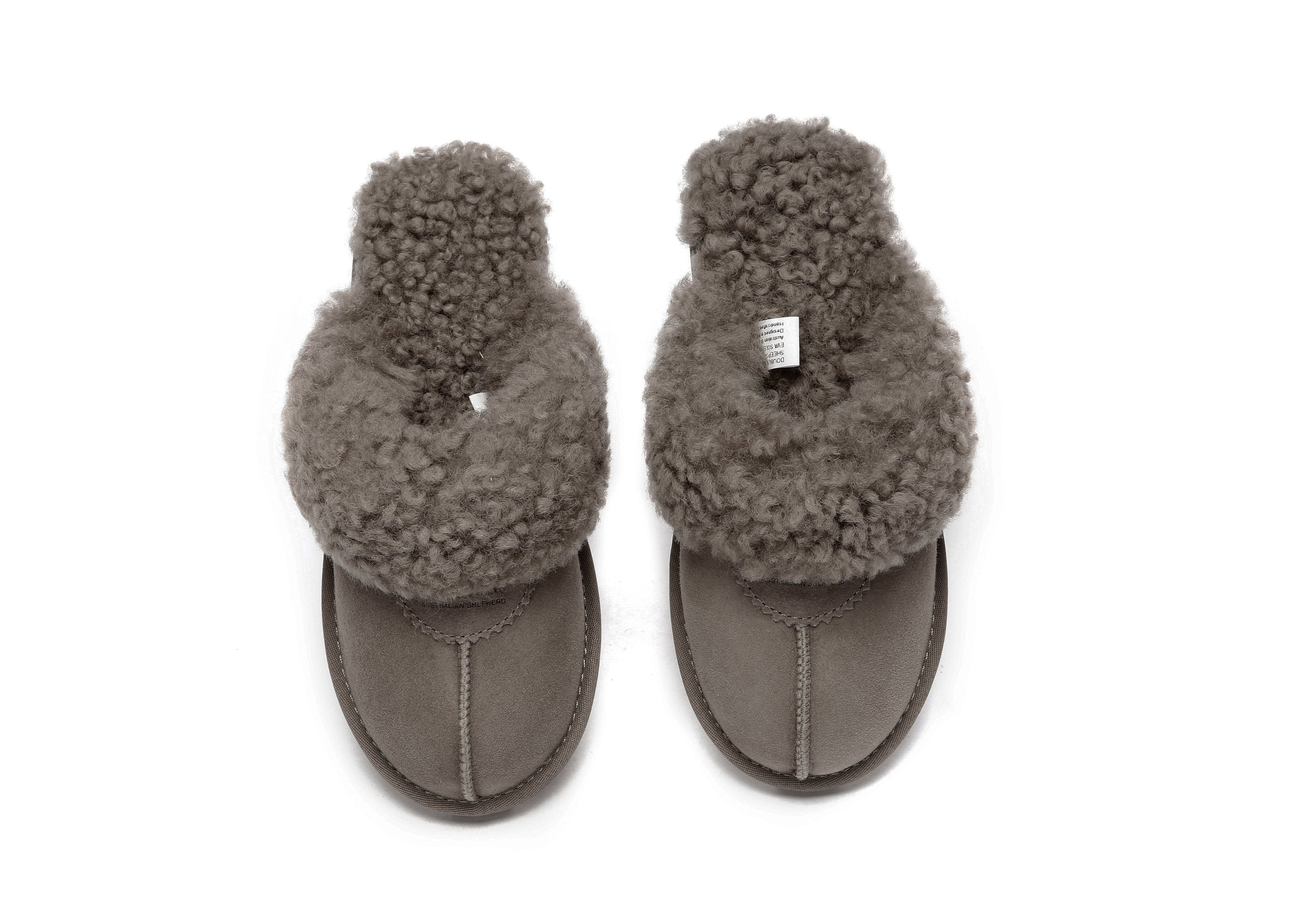 AUSTRALIAN SHEPHERD<sup>®</sup> Double Faced Sheepskin Wool Slippers Waffle Curly