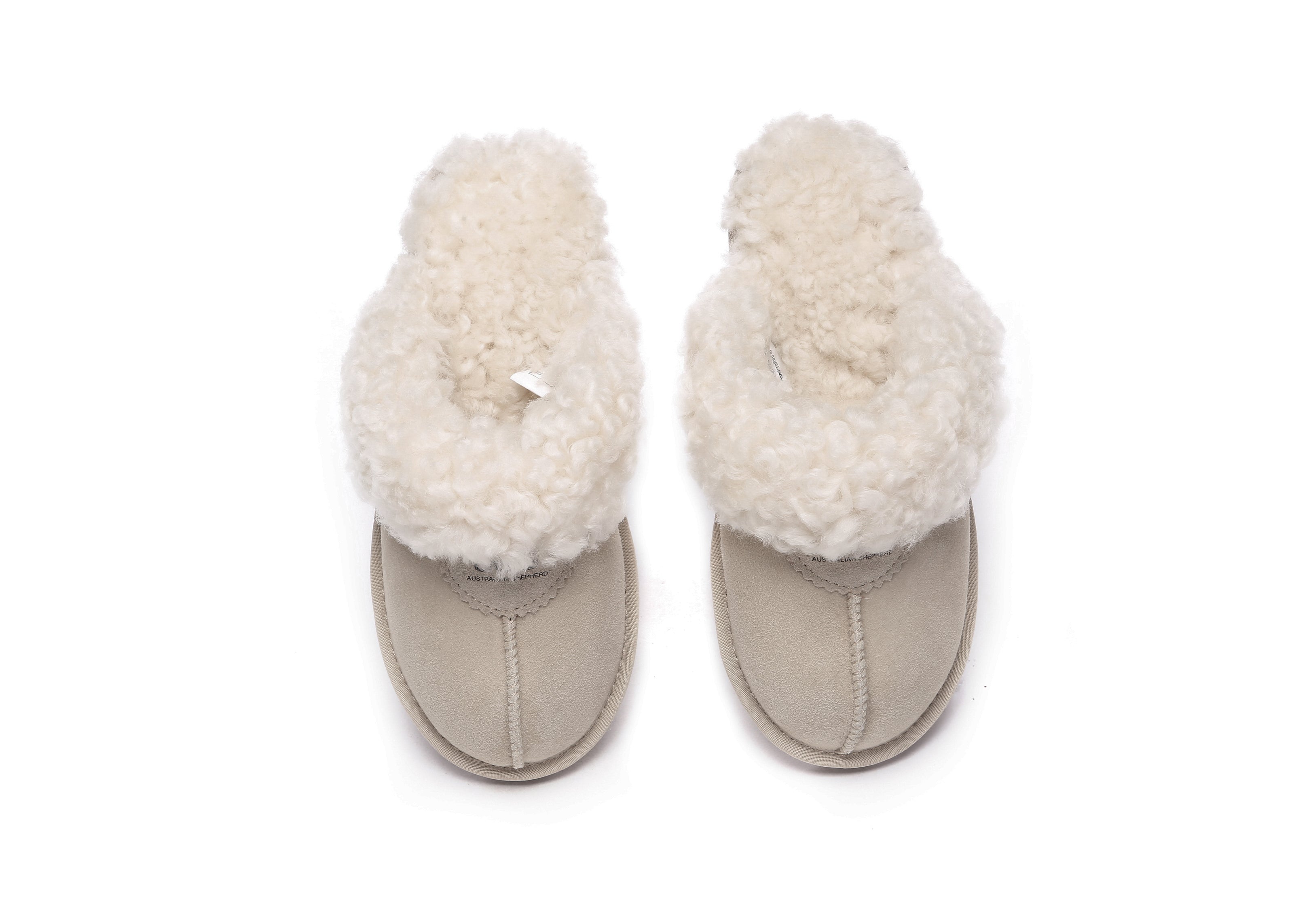 AUSTRALIAN SHEPHERD<sup>®</sup> Double Faced Sheepskin Wool Slippers Waffle Curly