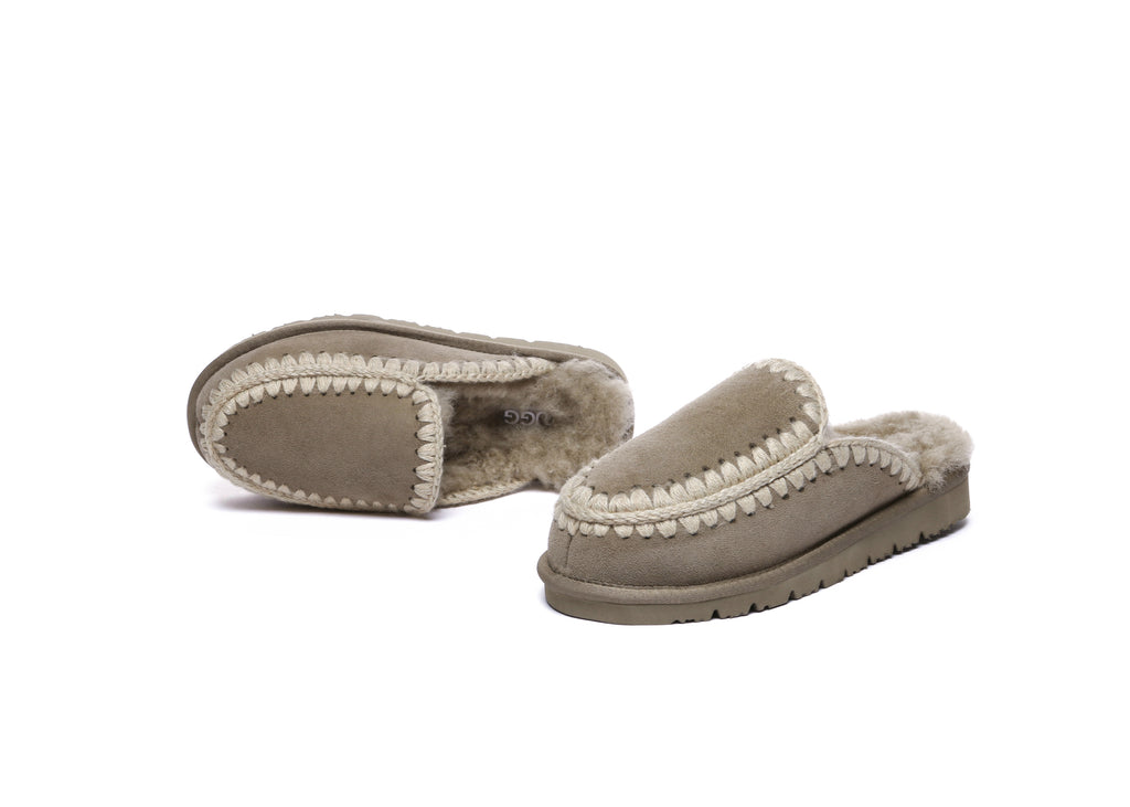 AUSTRALIAN SHEPHERD<sup>®</sup> Women Sheepskin Wool Knitted Slippers Sophia