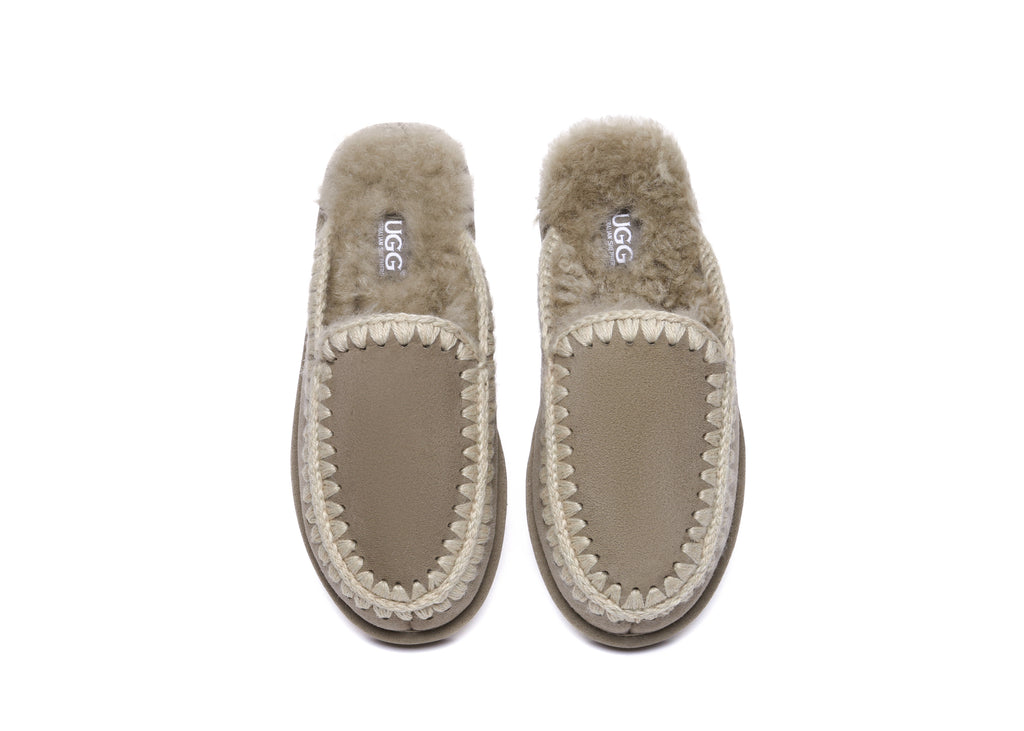 AUSTRALIAN SHEPHERD<sup>®</sup> Women Sheepskin Wool Knitted Slippers Sophia