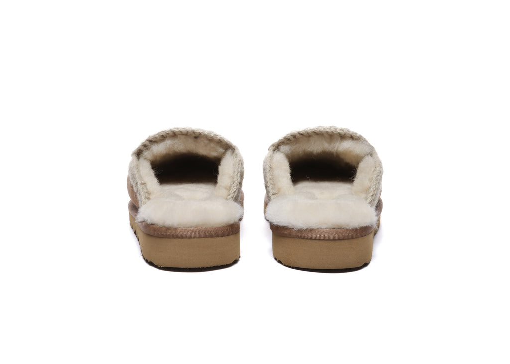 AUSTRALIAN SHEPHERD<sup>®</sup> Women Sheepskin Wool Knitted Slippers Sophia
