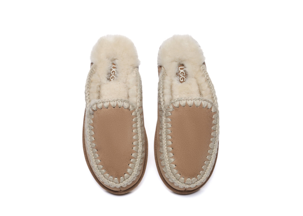 AUSTRALIAN SHEPHERD<sup>®</sup> Women Sheepskin Wool Knitted Slippers Sophia