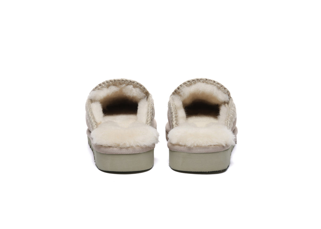 AUSTRALIAN SHEPHERD<sup>®</sup> Women Sheepskin Wool Knitted Slippers Sophia
