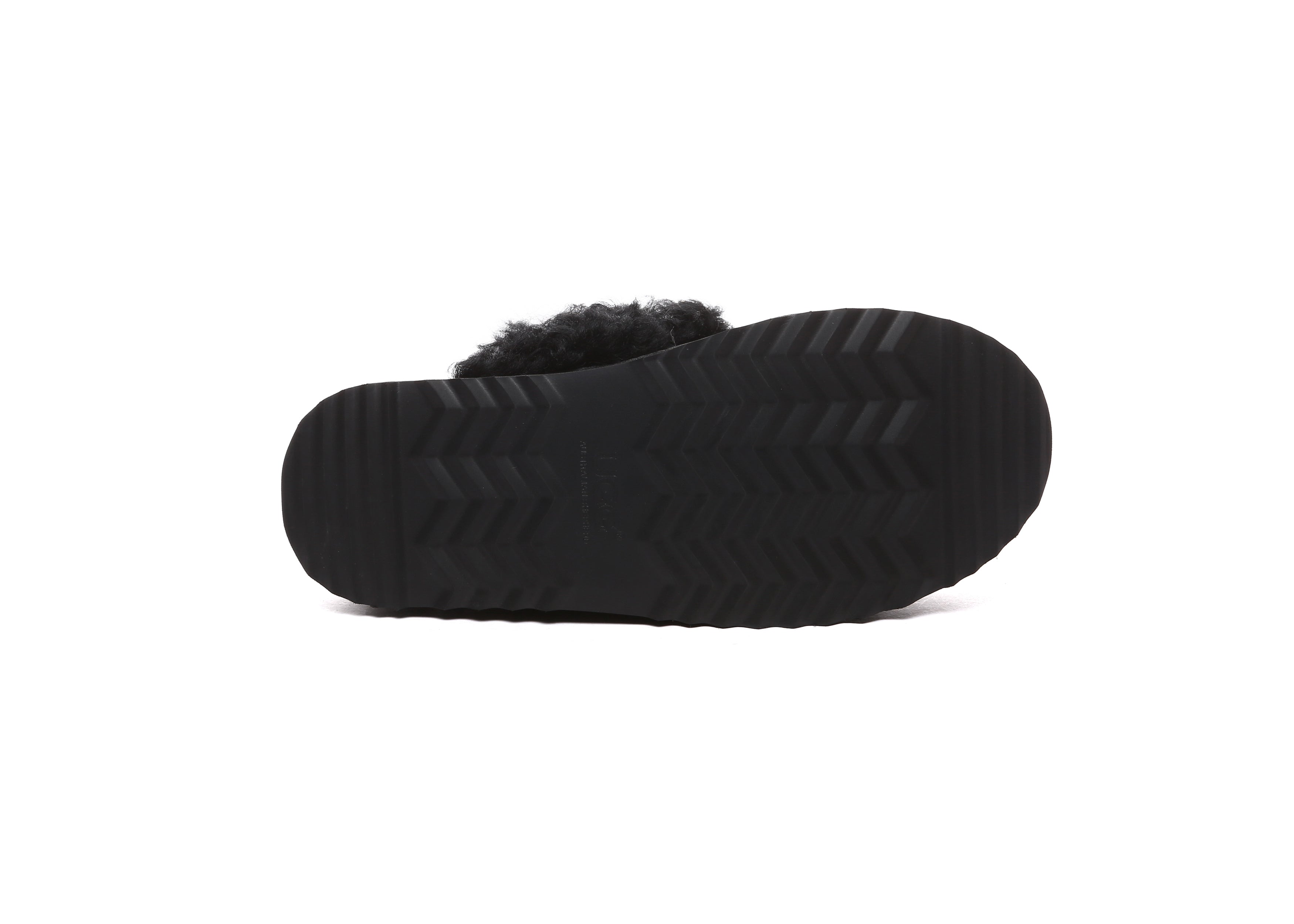 AUSTRALIAN SHEPHERD<sup>®</sup> Women Removable Wool Strap Slingback Platform Slippers Waffle Curly