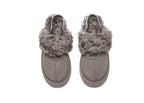 AUSTRALIAN SHEPHERD<sup>®</sup> Women Removable Wool Strap Slingback Platform Slippers Waffle Curly