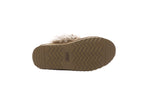 AUSTRALIAN SHEPHERD<sup>®</sup> Women Removable Wool Strap Slingback Platform Slippers Waffle Curly