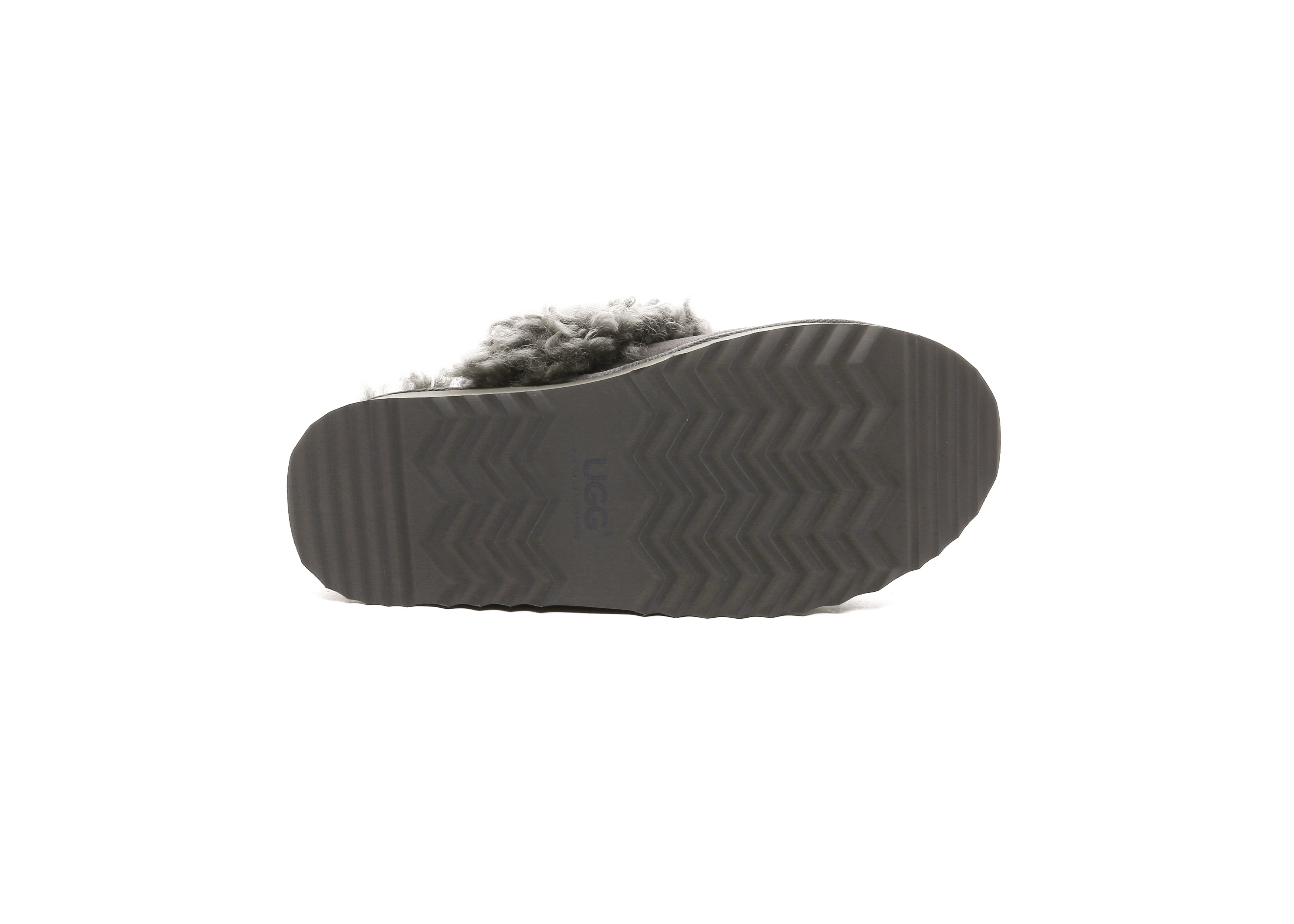 AUSTRALIAN SHEPHERD<sup>®</sup> Women Removable Wool Strap Slingback Platform Slippers Waffle Curly