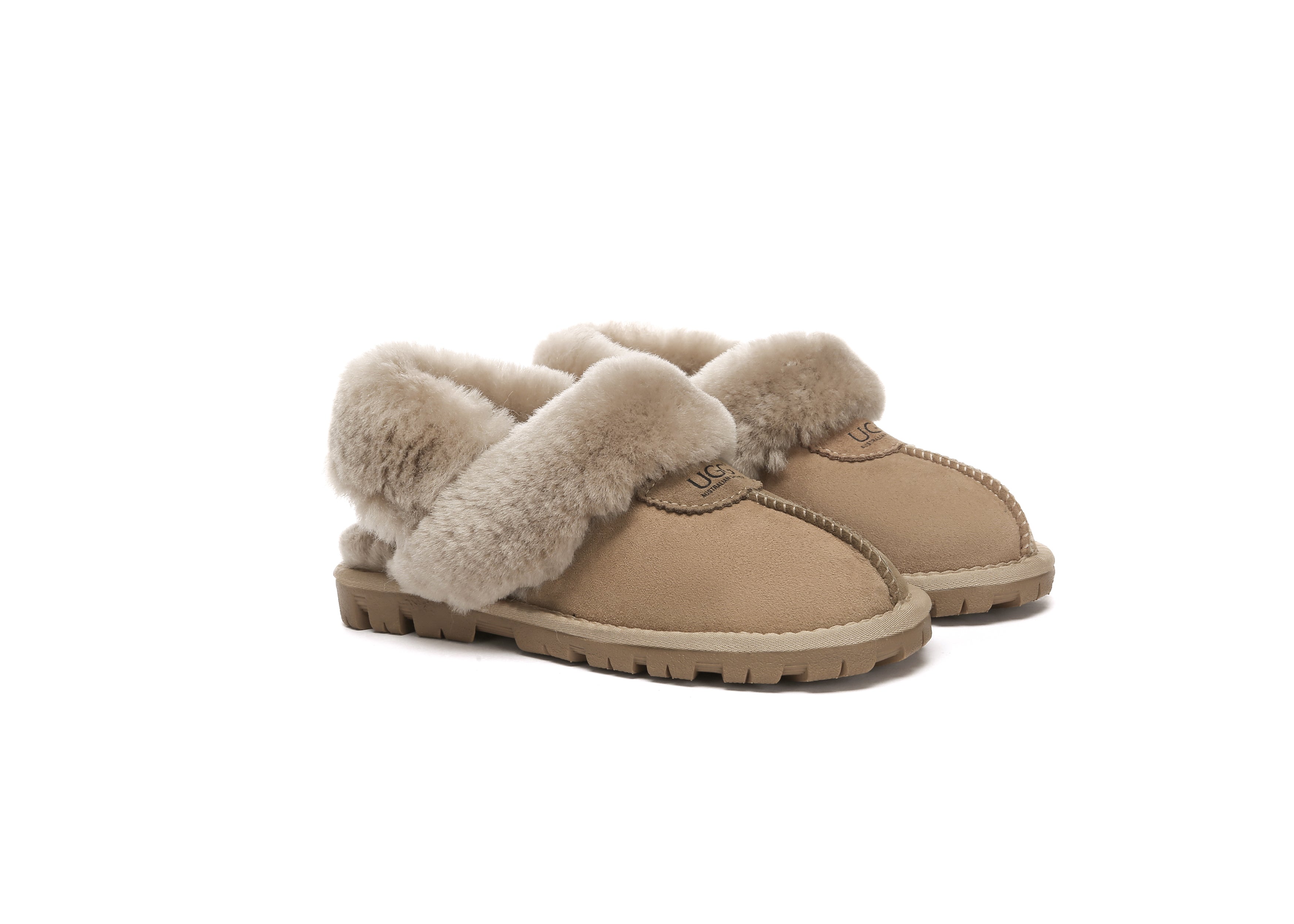 AUSTRALIAN SHEPHERD<sup>®</sup> Fluffy Strap Slingback Slippers