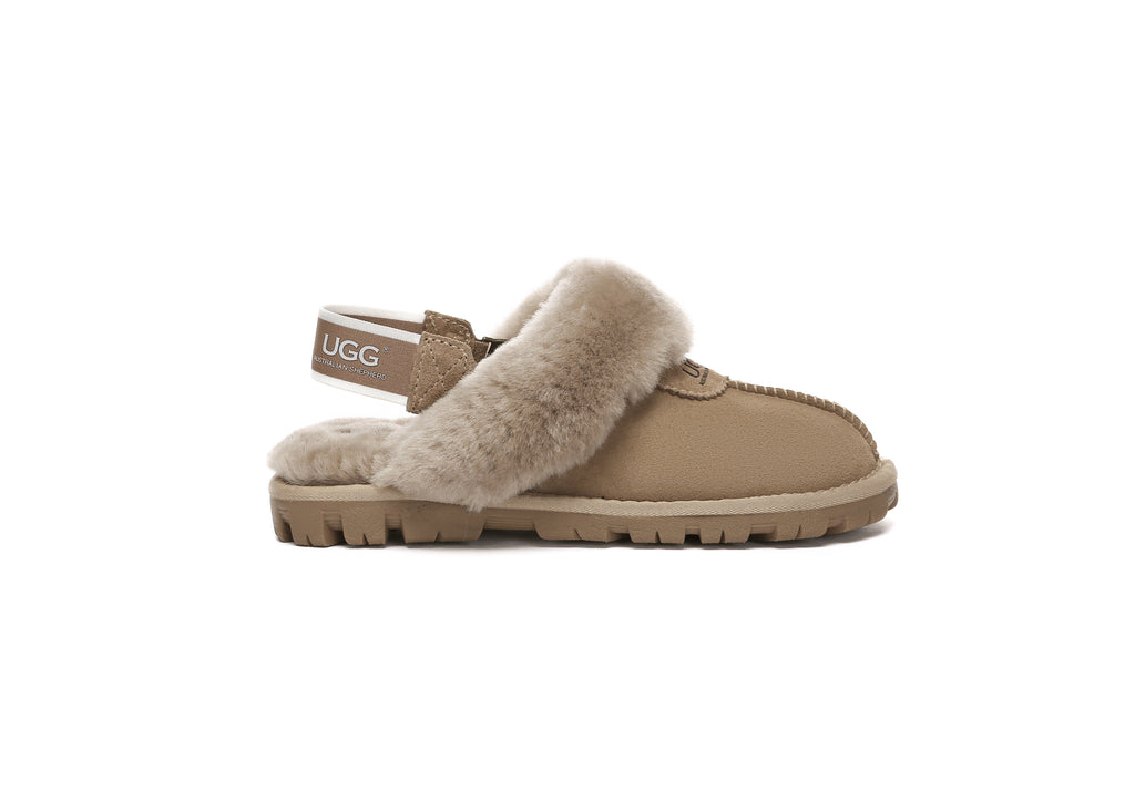 AUSTRALIAN SHEPHERD<sup>®</sup> Fluffy Strap Slingback Slippers