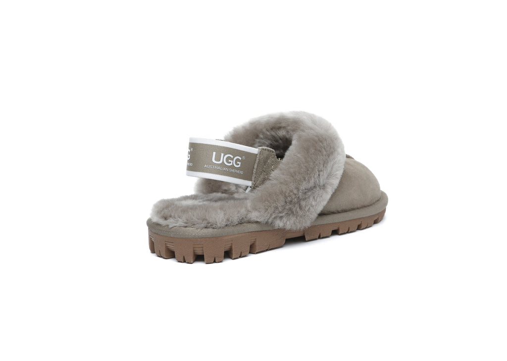 AUSTRALIAN SHEPHERD<sup>®</sup> Fluffy Strap Slingback Slippers
