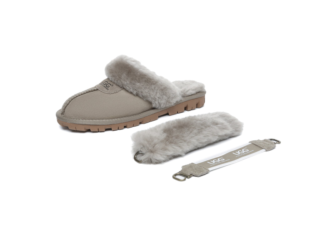 AUSTRALIAN SHEPHERD<sup>®</sup> Fluffy Strap Slingback Slippers