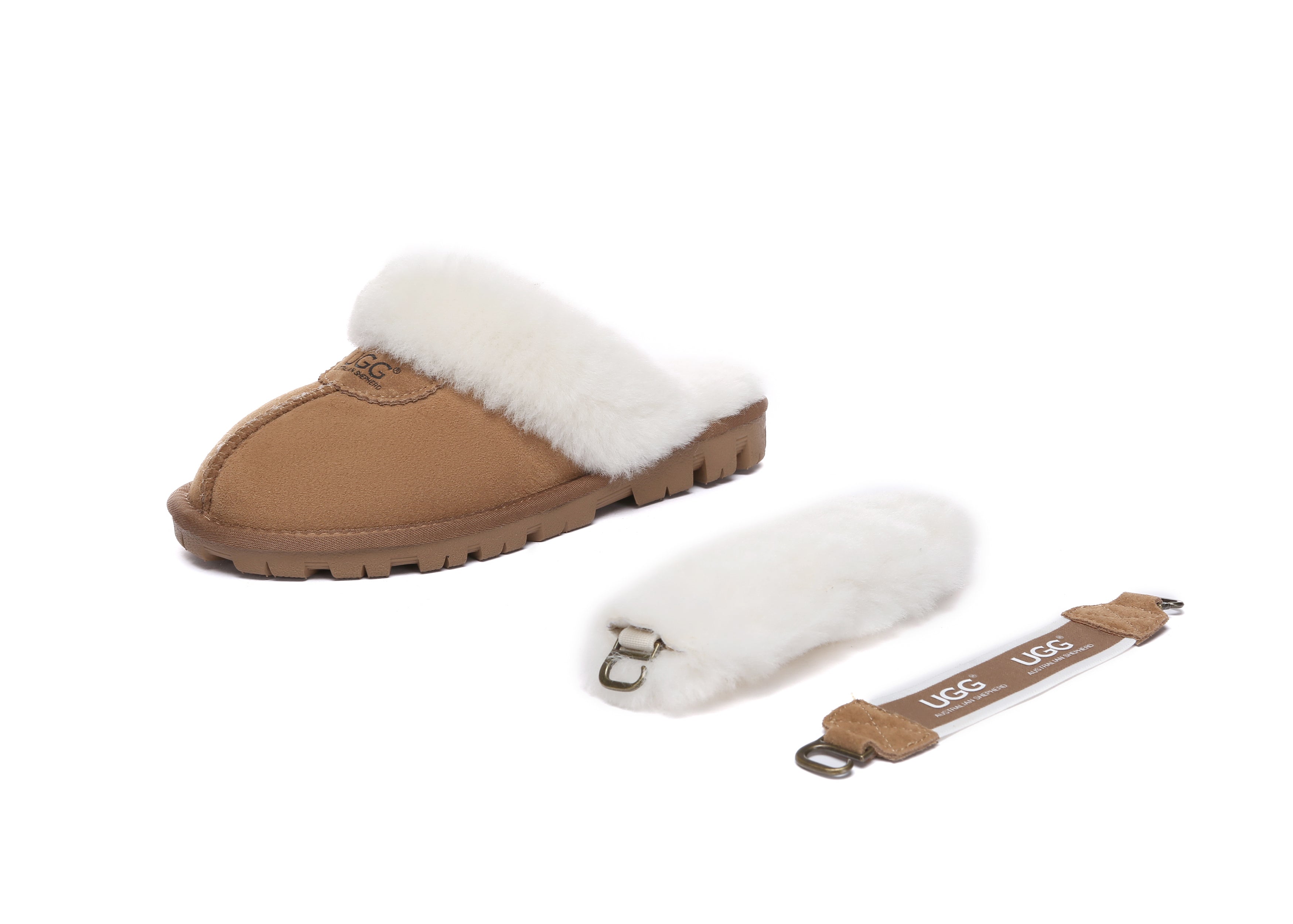 AUSTRALIAN SHEPHERD<sup>®</sup> Fluffy Strap Slingback Slippers