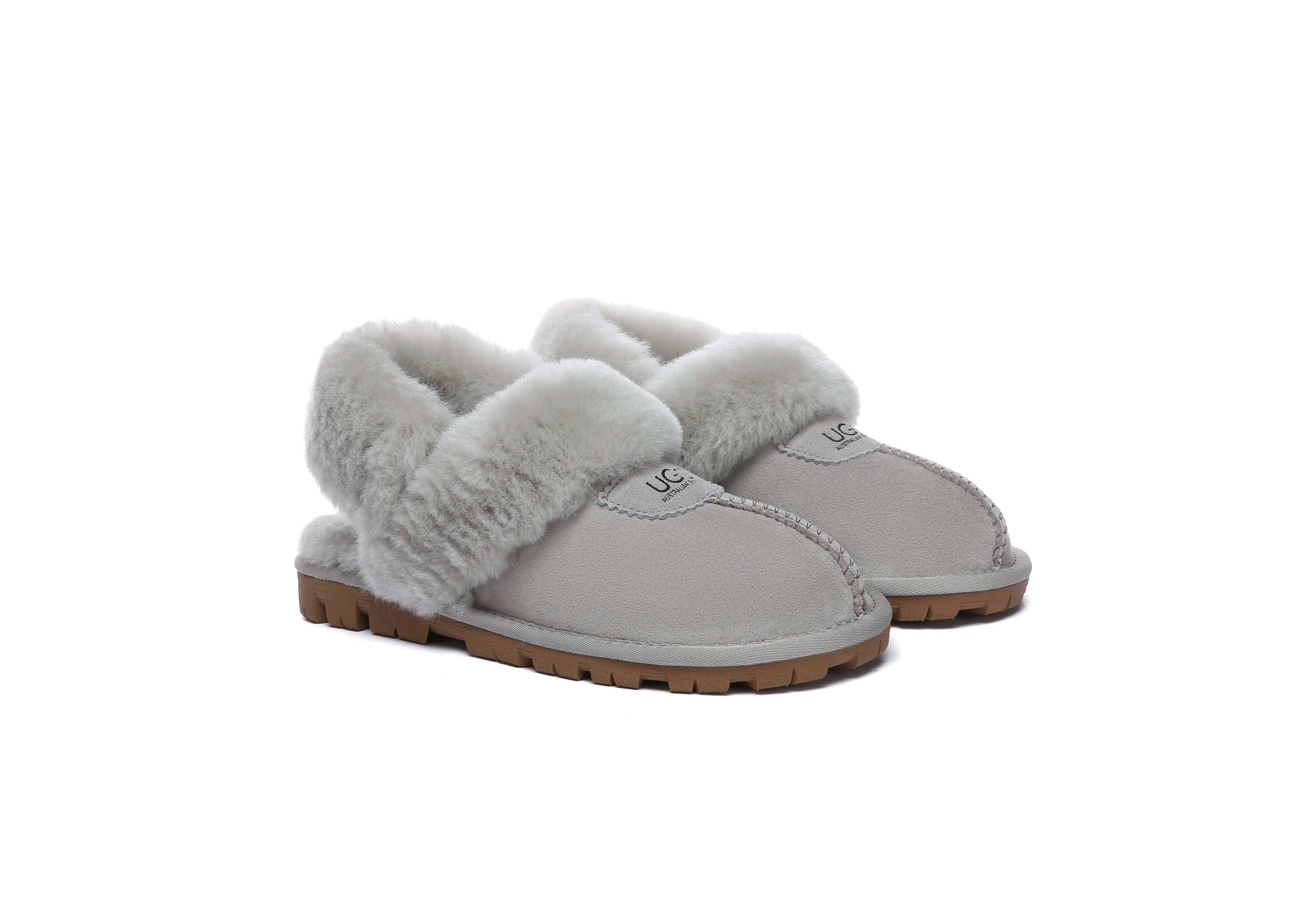 AUSTRALIAN SHEPHERD<sup>®</sup> Fluffy Strap Slingback Slippers