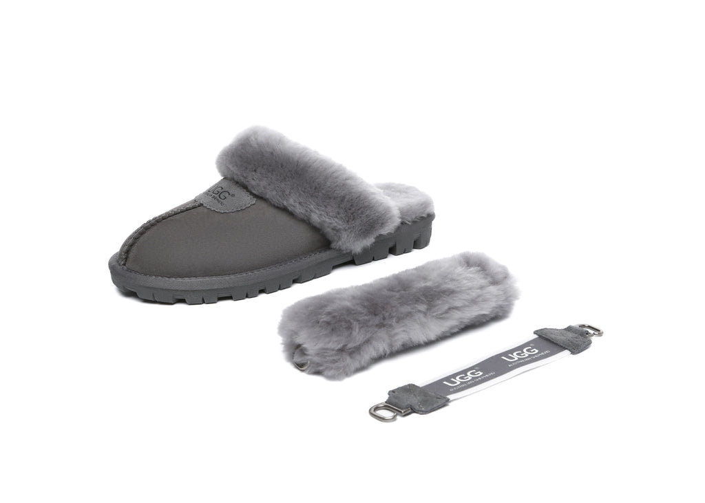 AUSTRALIAN SHEPHERD<sup>®</sup> Fluffy Strap Slingback Slippers
