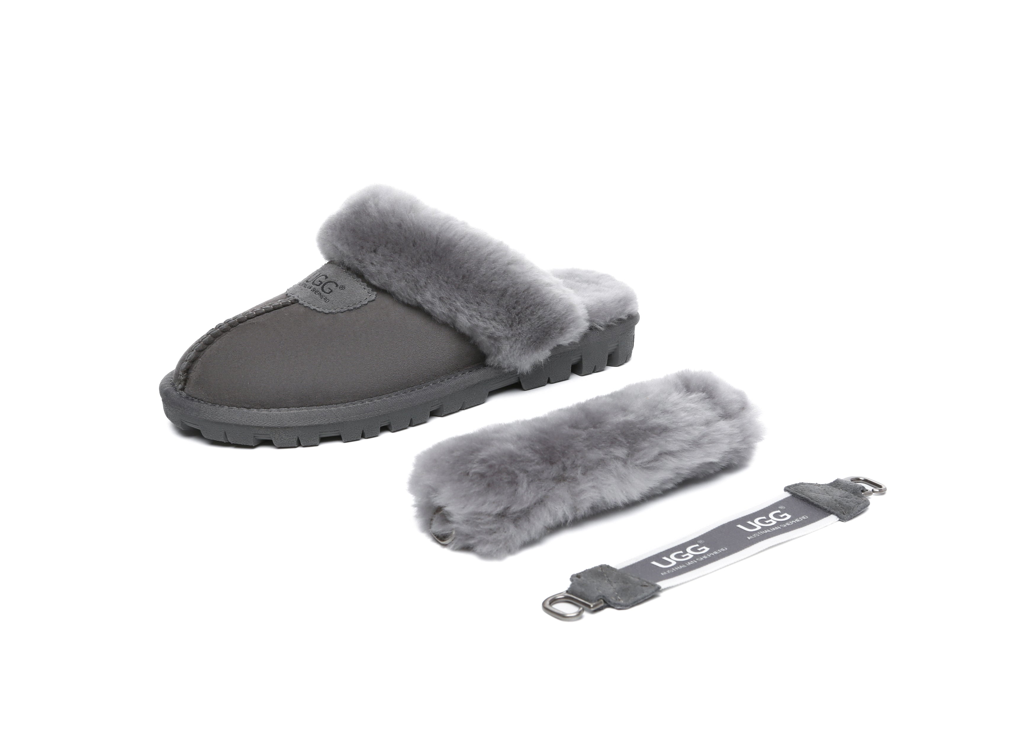 AUSTRALIAN SHEPHERD<sup>®</sup> Fluffy Strap Slingback Slippers