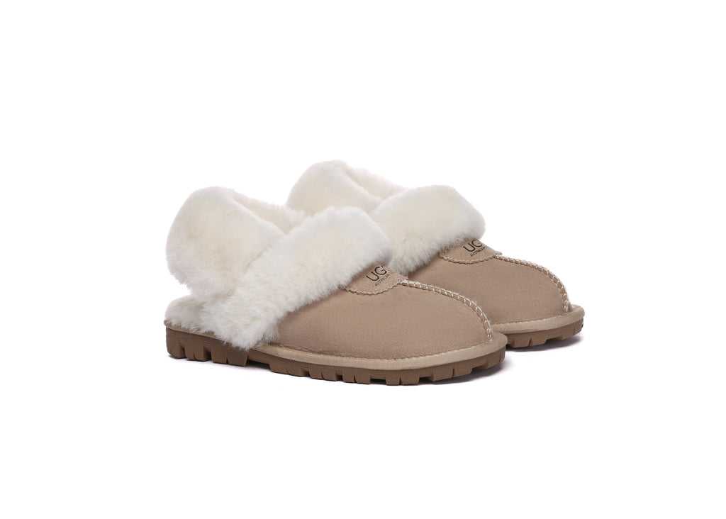 AUSTRALIAN SHEPHERD<sup>®</sup> Fluffy Strap Slingback Slippers