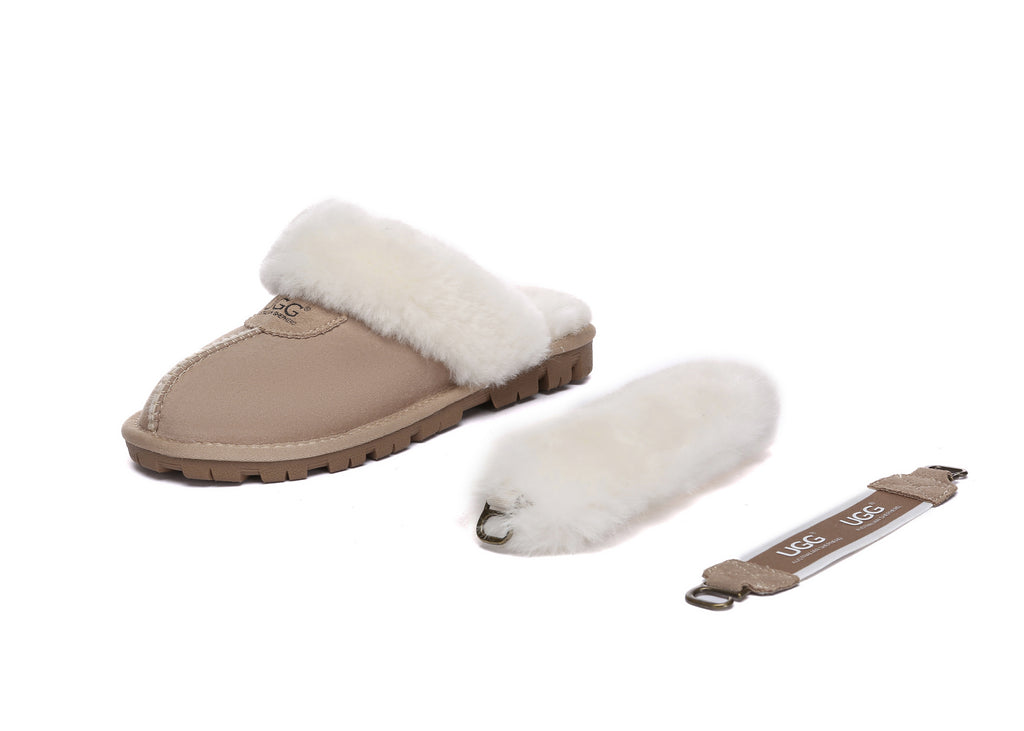 AUSTRALIAN SHEPHERD<sup>®</sup> Fluffy Strap Slingback Slippers