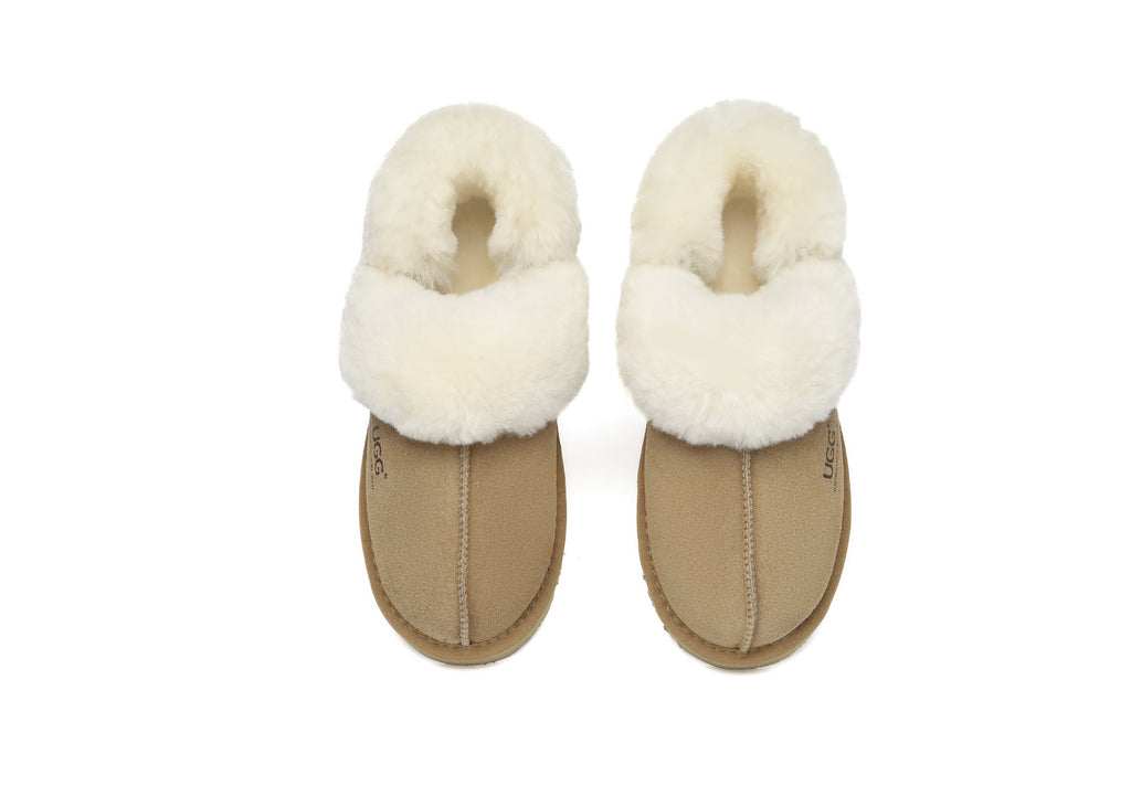 AUSTRALIAN SHEPHERD<sup>®</sup> Removable Wool Strap Slingback Muffin Fluffy