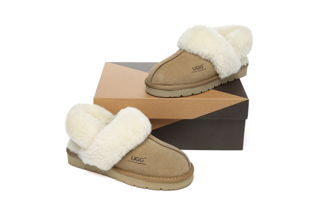 AUSTRALIAN SHEPHERD<sup>®</sup> Removable Wool Strap Slingback Muffin Fluffy