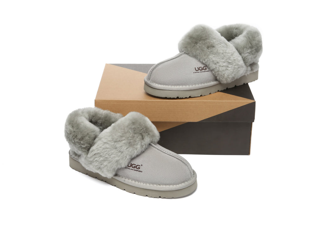 AUSTRALIAN SHEPHERD<sup>®</sup> Removable Wool Strap Slingback Muffin Fluffy