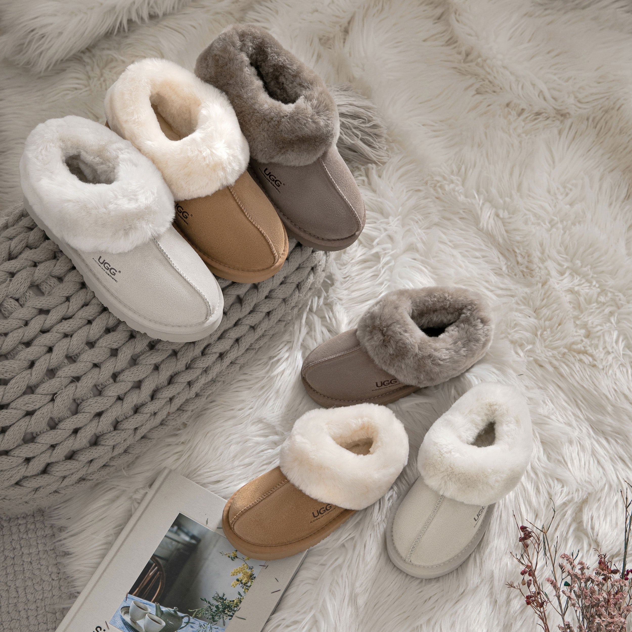 AUSTRALIAN SHEPHERD<sup>®</sup> Kids Sheepskin Wool Ankle Homey
