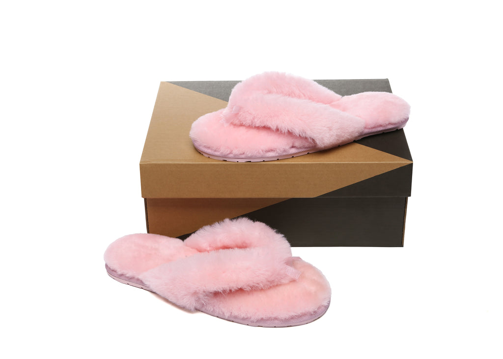 AUSTRALIAN SHEPHERD<sup>®</sup> UGG Thongs Women Fluffy Slides Farah