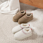 AUSTRALIAN SHEPHERD<sup>®</sup> Sheepskin Wool Plush Ankle Platform Slippers Madge