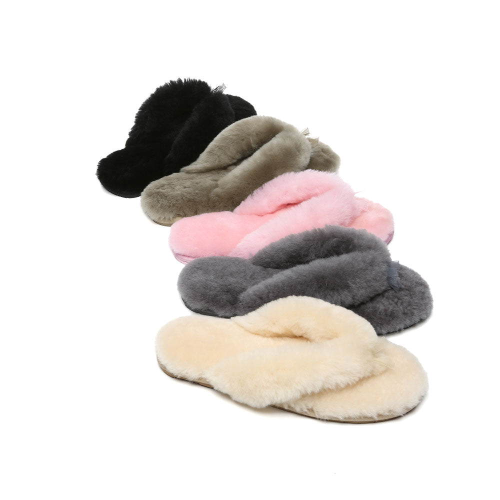 AUSTRALIAN SHEPHERD<sup>®</sup> UGG Thongs Women Fluffy Slides Farah