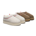 AUSTRALIAN SHEPHERD<sup>®</sup> Sheepskin Wool Plush Ankle Platform Slippers Madge